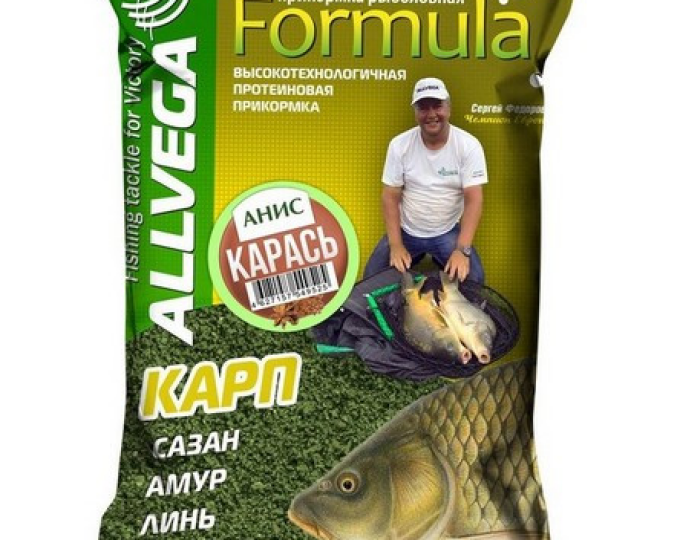 Прикормка Allvega «Formula Carassin Anis» 0,9кг (Карась Анис) - изображение 1 