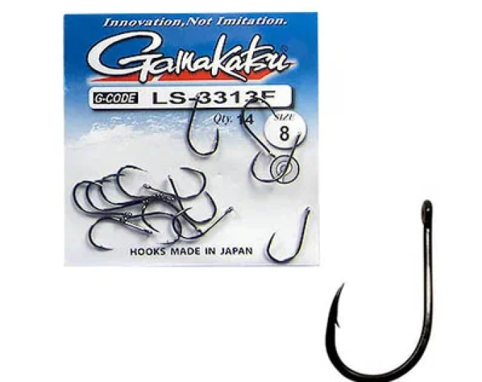 Крючок Gamakatsu Hook LS-3313F Ring Eye Serie Black №06 - изображение 1 