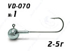 Джиг некрашеный ШАР  2гр. (крючок VD-070 №1) - изображение 1 