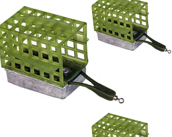 Кормушка ЛИМАН Feeder КВАДРАТ СЕТКА с дном 20гр. (крылья, смещенный центр, вертлюг) - изображение 1