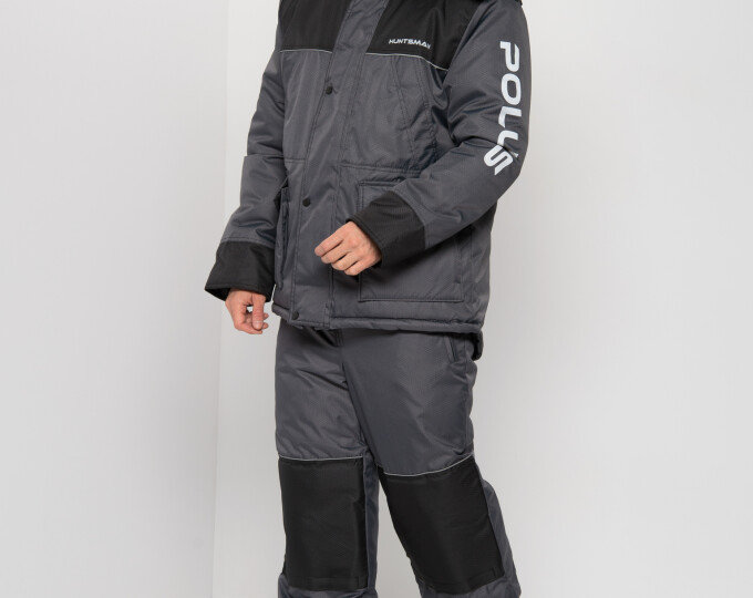 Костюм зимний «ПОЛЮС — V» (цвет Серый/Чёрный) р.48-50 рост 170-176 - изображение 1 