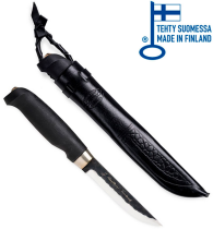 Нож Marttiini Lynx Black Edition (сталь, длина лезвия 11см, рукоять черная береза покрытая маслом)