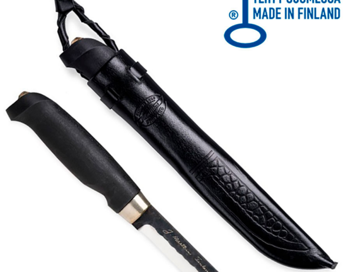 Нож Marttiini Lynx Black Edition (сталь, длина лезвия 11см, рукоять черная береза покрытая маслом) - изображение 1