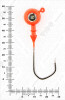 Джиг крашеный ШАР 16гр. (крючок VD-079 №4/0) (3шт.) цвет 01 (красный) - изображение 3