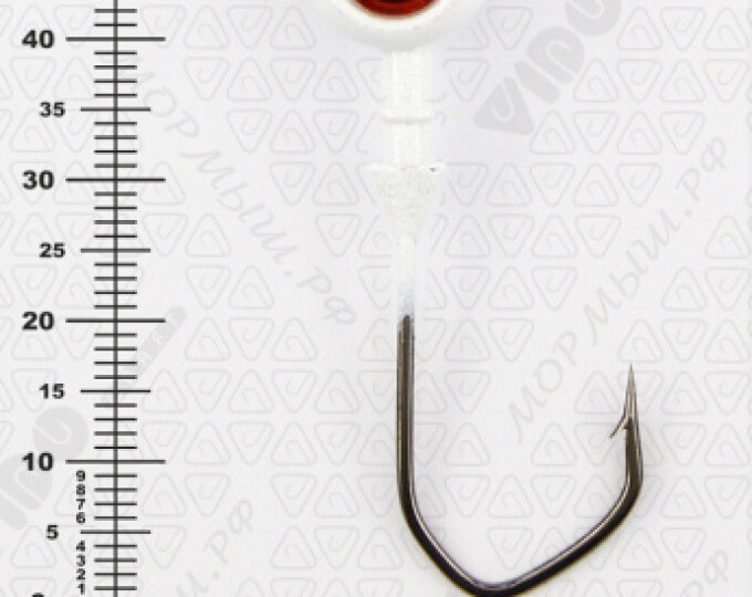 Джиг крашеный ШАР 16гр. (крючок VD-079 №3/0) (3шт.) цвет 05 (белый) - изображение 3