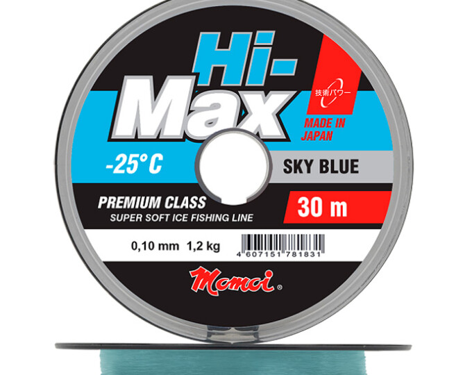 Леска Momoi Hi-Max Sky Blue 0,16мм (2,9кг) 30м (голубой) - изображение 1 