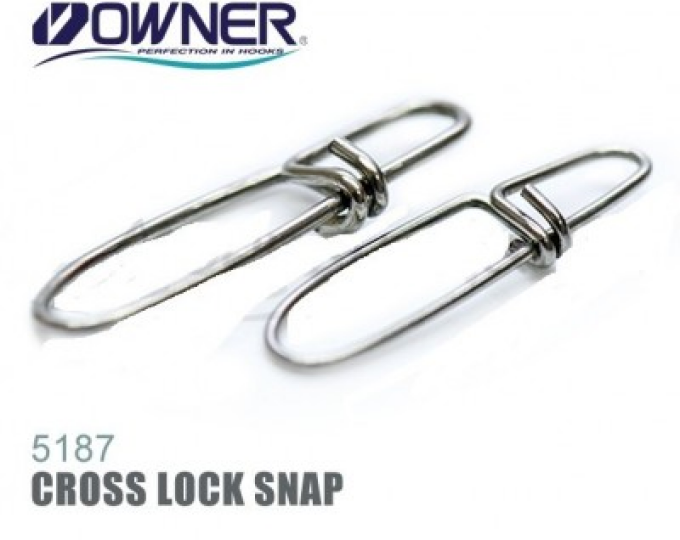 Карабин Owner «Crosslock Snap» №02 (тест 98lb/45кг) (10шт.) (5187/P-10) - изображение 1 