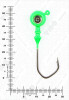 Джиг крашеный ШАР 12гр. (крючок VD-079 №3/0) (3шт.) цвет 07 (зеленый) - изображение 3