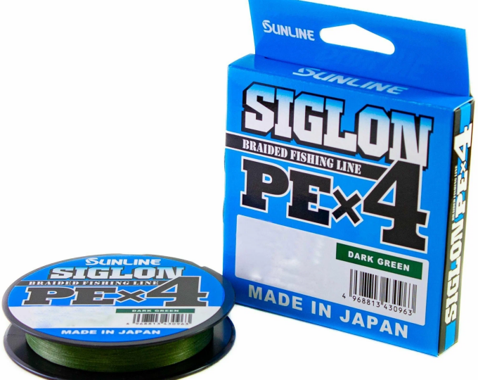 Плетеный шнур Sunline SIGLON PEx4 Dark Green 150m #1.5/25lb (0.209mm) - изображение 1 