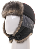 Шапка-ушанка Hunts’Man Siberia (мех Волк, цвет Серый/Чёрный) р.58-60