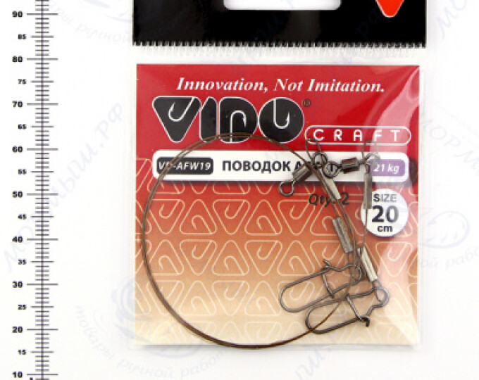 Поводок VD-AFW-1×19 (20см, ф0,41мм, 21кг) (2шт.) - изображение 1 