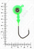 Джиг крашеный ШАР 20гр. (крючок VD-079 №3/0) (3шт.) цвет 07 (зеленый) - изображение 3