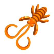 Силиконовая приманка SAN-WORM NEVESTA 35S ЧЕСНОК (оранжевая морковь)