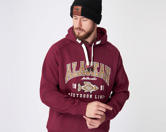 Толстовка Alaskan Promo Hoodie (бордо) р.XL - изображение 1 