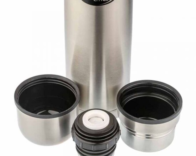 Термос TM «BIOSTAL» (узкое горло/пробка с кнопкой/2 крышки — чашки) 1000мл - изображение 3