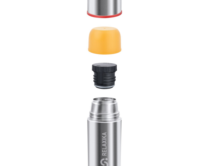 Термос Relaxika 102 (0,5л) 2 чашки, стальной - изображение 11