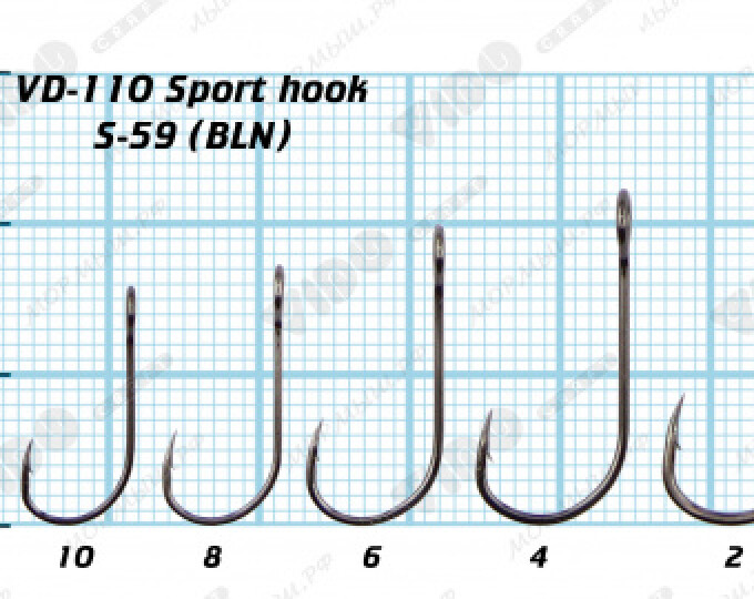 Крючок Sport Hook S-59 (VD-110-BLN) №06 (5шт.) - изображение 2