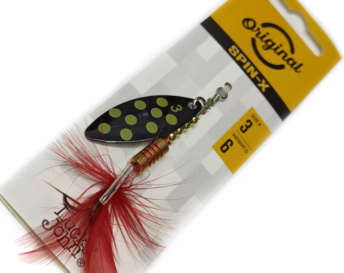 Блесна вращающаяся Lucky John SPIN X LONG 03 (вес 6гр.) цвет BF - изображение 1 