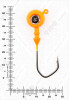 Джиг крашеный ШАР 16гр. (крючок VD-079 №3/0) (3шт.) цвет 03 (оранжевый) - изображение 3