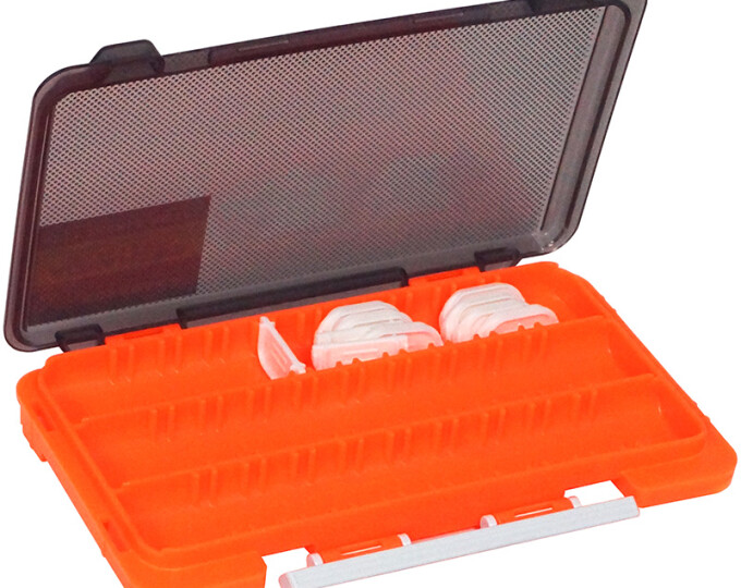 Коробка Kosadaka TB-S63A продольные секции + доп. вставки (175х105х20мм) Orange - изображение 2