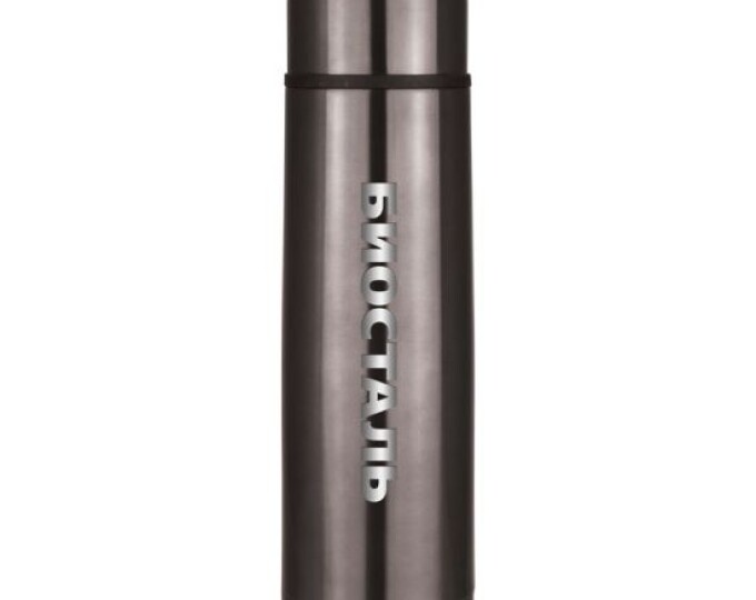 Термос TM «BIOSTAL» (узкое горло/пробка без кнопки/цвет «Воронёная сталь») 500мл - изображение 2