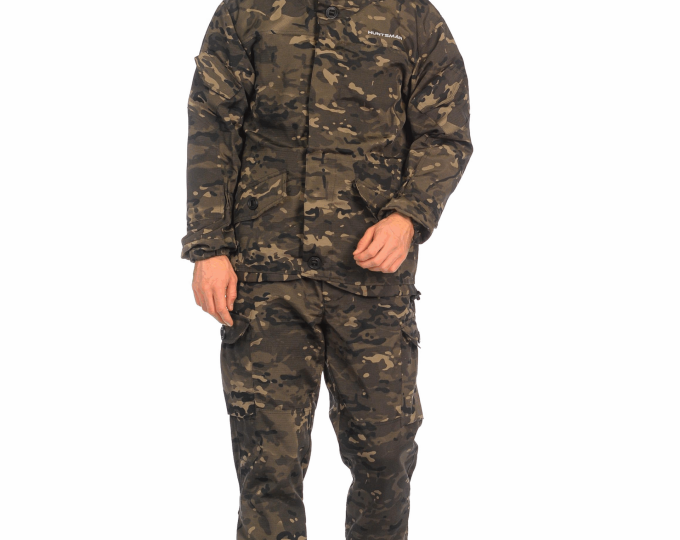 Костюм демисезонный Hunt’sMan «Горка-3»  р.52-54, рост 182 (тк.Смесовка Рип-Стоп, цв. чёрн. мульт.) - изображение 1 