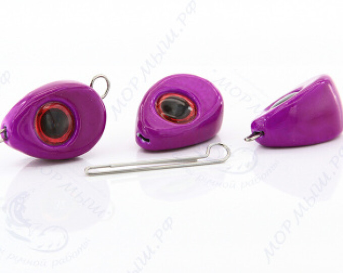 Груз крашеный САПОГ (Чебурашка разборная) 24гр. цвет 06 (фиолетовый) - изображение 1 