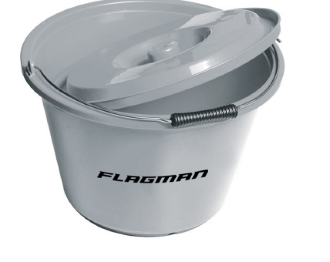 Ведро Flagman для прикормки с крышкой 18л - изображение 1 
