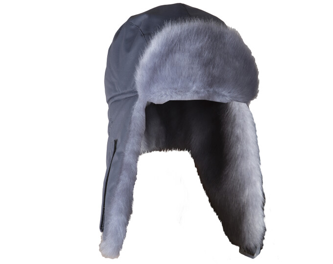Шапка — ушанка «Голубая норка» (ткань Breathable, цвет Серый) р.55-56 - изображение 1