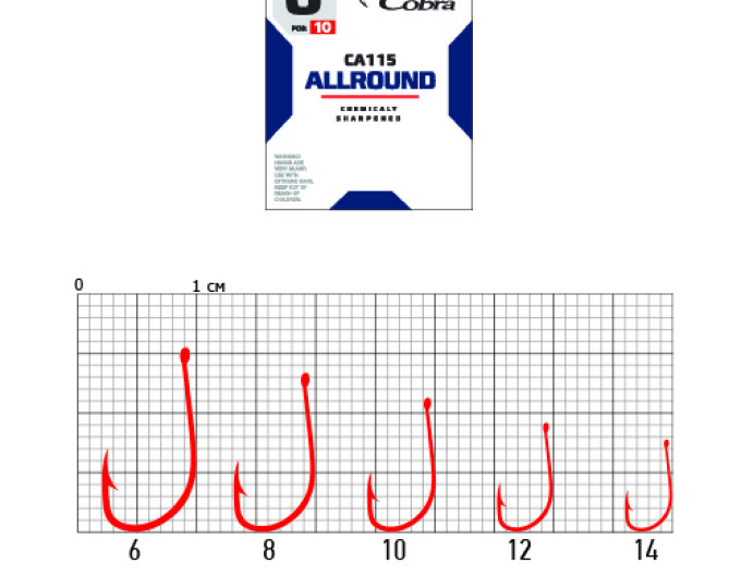 Крючки Cobra Allround CAPITAL (CA115) №10 (10шт.) - изображение 1 