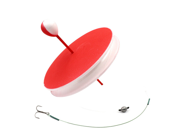 Кружок рыболовный оснащ. ЯМАН d-200мм,груз 8гр, леска L-10м, d-0,5мм, поводок 1*7-18кг, тр №2 - изображение 1 