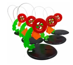 Комплект оснащённых жерлиц Лиман «Щука» (блин 200мм, катушка 90мм) в сумке (5шт.)