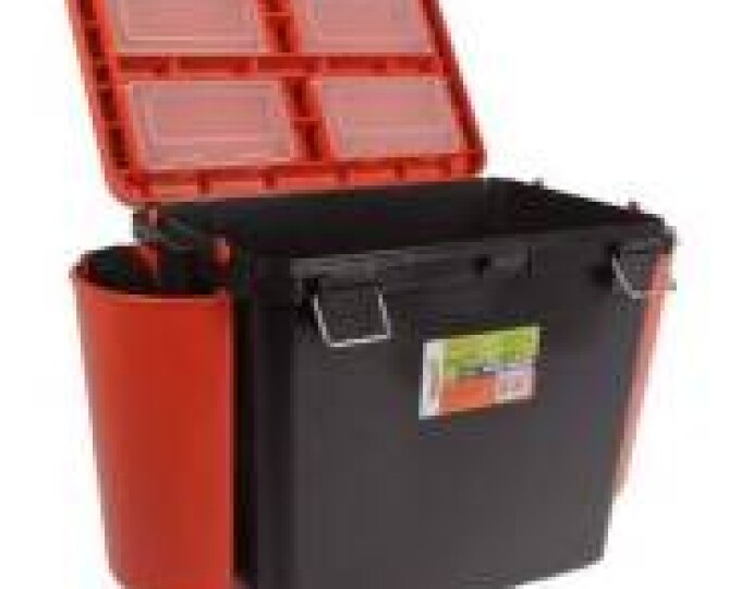 Ящик Helios FishBox (с боковыми карманами, объем 19л) цвет Оранжевый - изображение 1 