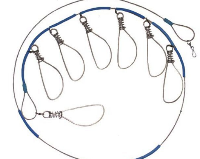 Кукан Три Кита (металлический трос, 7 карабинов) - изображение 1 