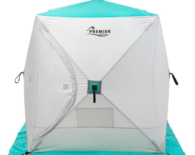 Палатка PREMIER «КУБ»  1,8 х 1,8 (biruza/grey) - изображение 2