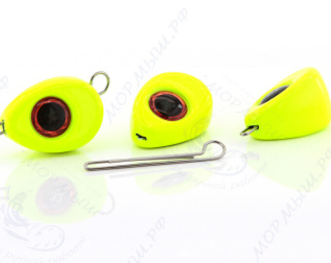 Груз крашеный САПОГ (Чебурашка разборная) 16гр. цвет 02 (желтый) - изображение 1 