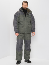 Костюм зимний «Канада» (ткань Оксланд, цвет Хаки/Графит) р.56-58 рост 170-176