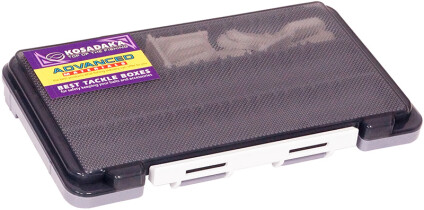 Коробка Kosadaka TB-S63A продольные секции + доп. вставки (175х105х20мм) Grey