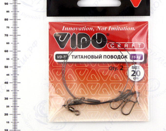 Поводок (титан) VD-Ti (20см, ф0,40мм, 15кг) (2шт.) - изображение 1 