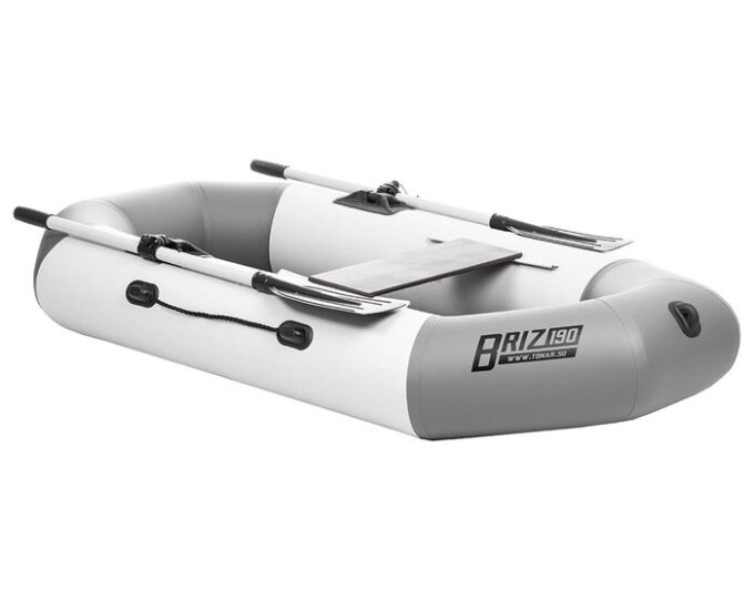 Лодка TONAR «БРИЗ — 190» (с вёслами) цвет бело/серый - изображение 1