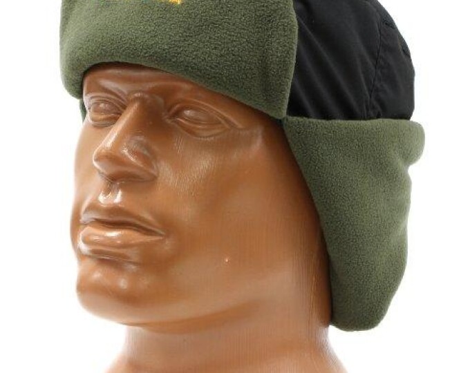 Шапка-ушанка Kosadaka Ultra (плащевка, флис хаки, чёрная) - изображение 1 