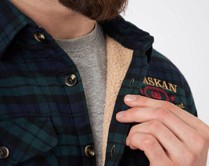 Рубашка Alaskan (с меховой подкладкой, синяя клетка) р.XXL - изображение 5