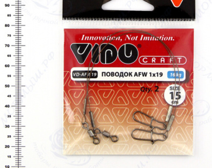 Поводок VD-AFW-1×19 (15см, ф0,36мм, 16кг) (2шт.) - изображение 1