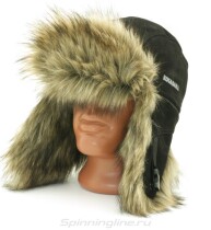 Шапка-ушанка Kosadaka Extreme (крек, мех волк, чёрный) р.XL