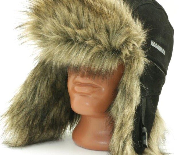 Шапка-ушанка Kosadaka Extreme (крек, мех волк, чёрный) р.XL - изображение 1 