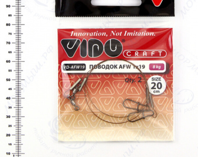Поводок VD-AFW-1×19 (20см, ф0,25мм, 8кг) (2шт.) - изображение 1 