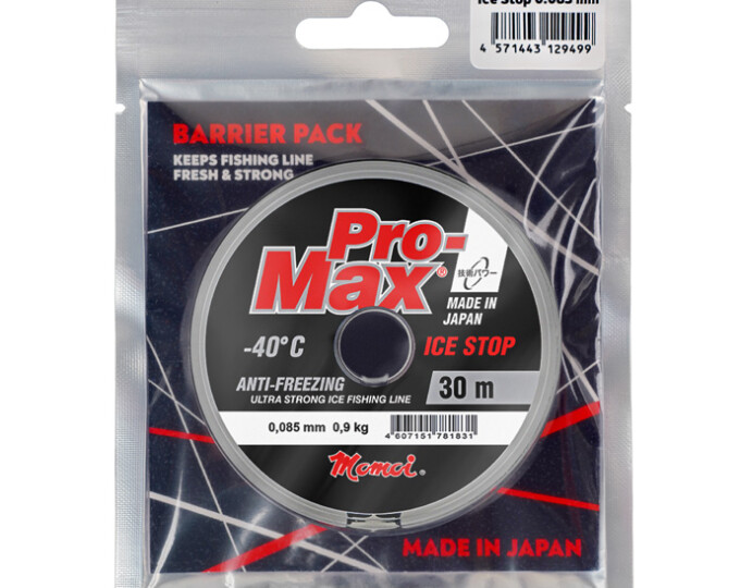 Леска Momoi Pro-Max Ice Stop 0,117мм (1,5кг) 30м (прозрачный) Barrier Pack - изображение 1 