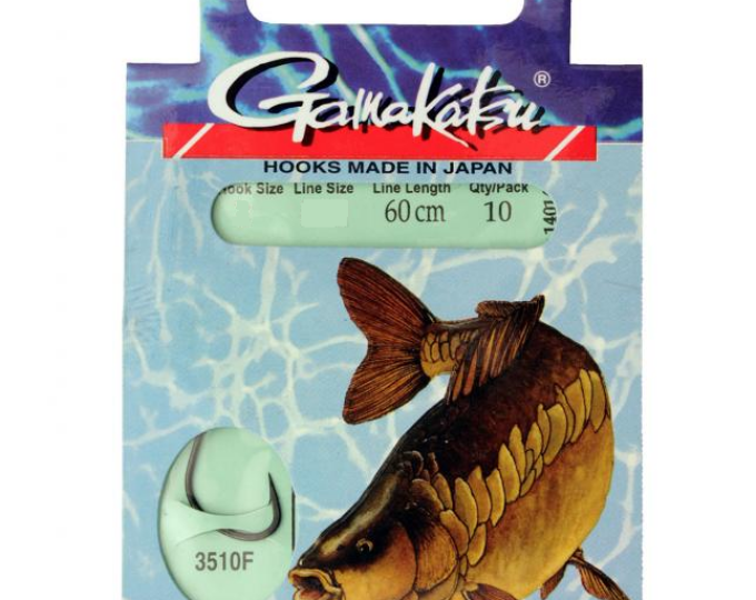Готовый поводок Gamakatsu «Carp» №06 (60см, 0,22мм) (Hook BKS-3510F) - изображение 1 