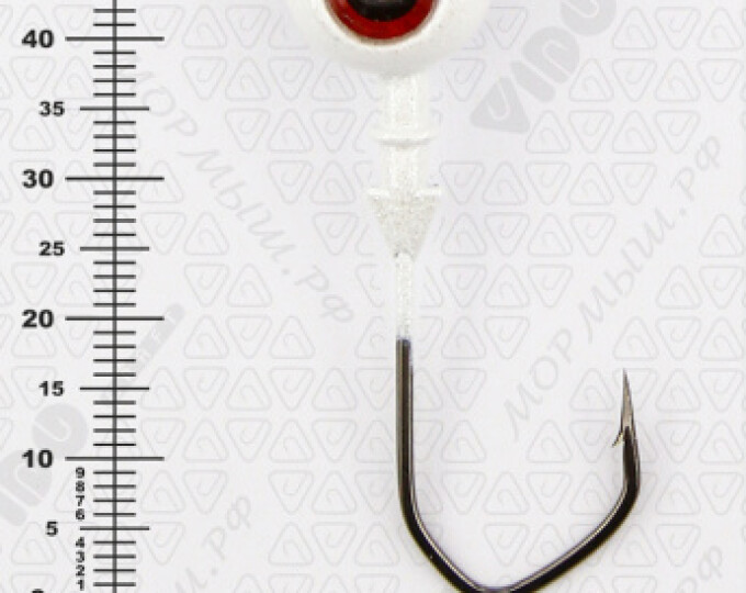 Джиг крашеный ШАР 20гр. (крючок VD-079 №3/0) (3шт.) цвет 05 (белый) - изображение 3