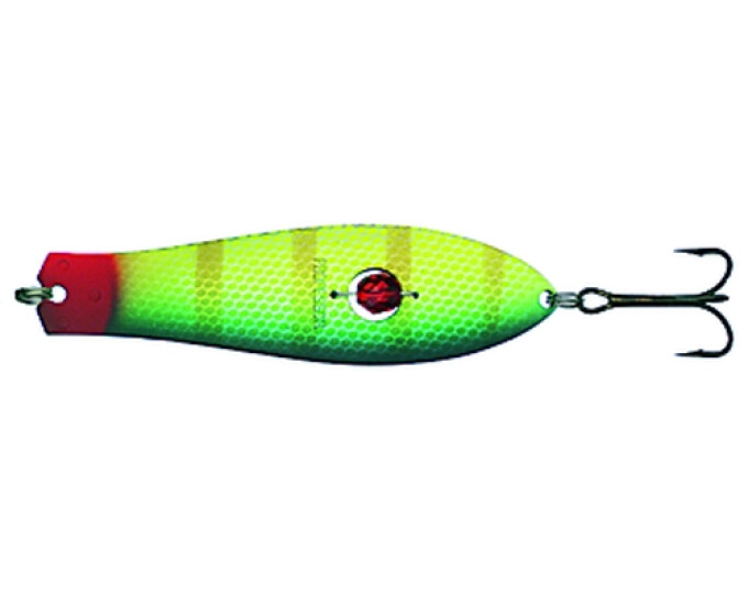 Блесна Kuusamo Professor 2 90/26 (бусинка) цвет GR/FYe/S-S - изображение 1 